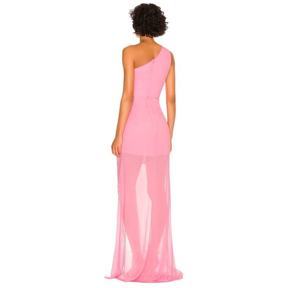 SAU LEE Helene Dress in Pink 6 New Womens Chiffon Maxi Gown - Picture 3 of 14